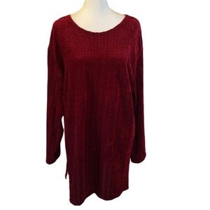GANTOS vintage shift dress. Size M. Beautiful burgundy. Soft. Long sleeves.